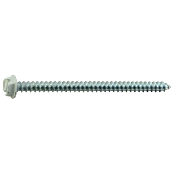 Midwest Fastener Sheet Metal Screw, #8 x 2-1/2 in, Painted Steel Flange Hex Head Slotted Drive, 15 PK 37966 - main